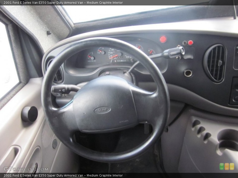 Medium Graphite Interior Steering Wheel for the 2001 Ford E Series Van E350 Super Duty Armored Van #54960109