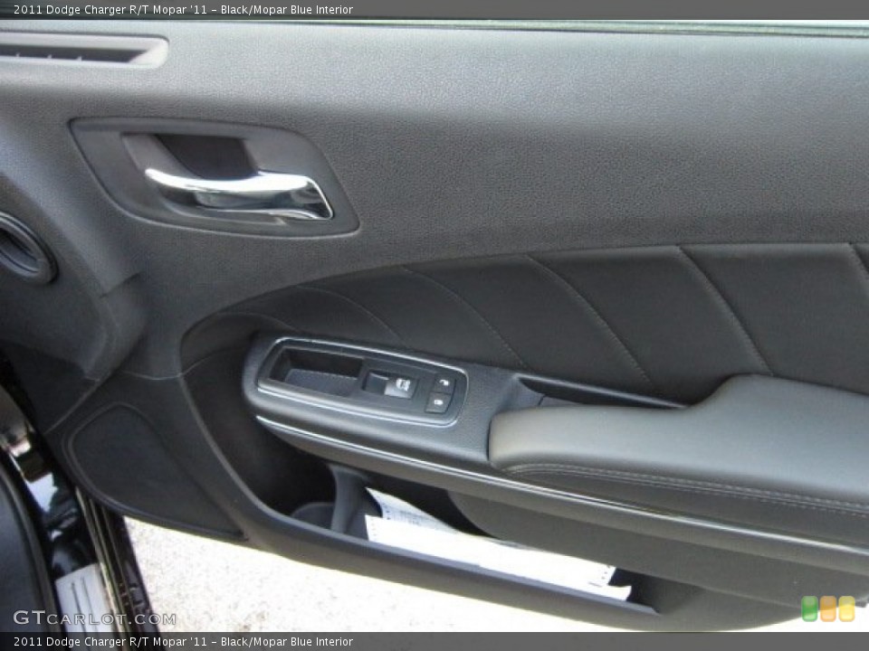 Black/Mopar Blue Interior Door Panel for the 2011 Dodge Charger R/T Mopar '11 #54961147