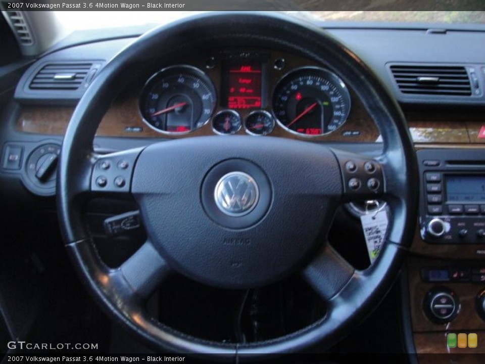 Black Interior Steering Wheel for the 2007 Volkswagen Passat 3.6 4Motion Wagon #54961213