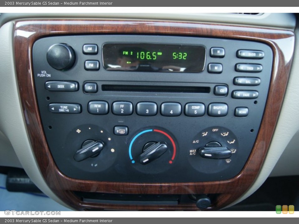 Medium Parchment Interior Controls for the 2003 Mercury Sable GS Sedan #54962896