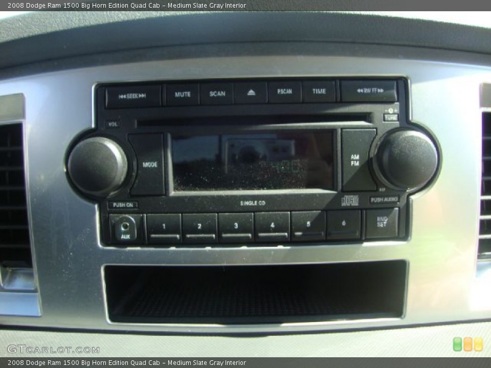 Medium Slate Gray Interior Audio System for the 2008 Dodge Ram 1500 Big Horn Edition Quad Cab #54965425