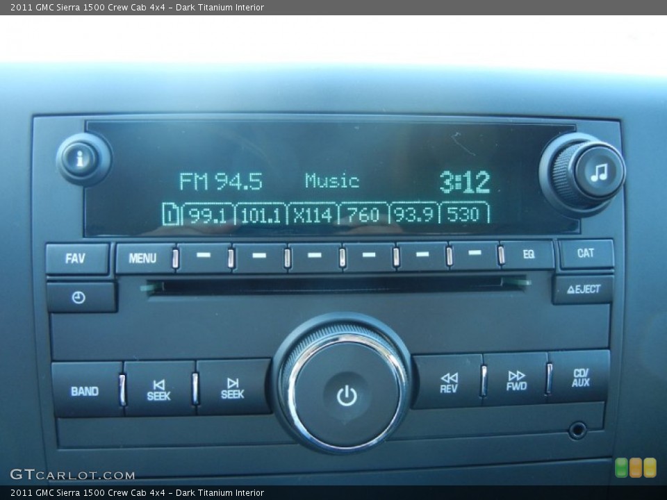 Dark Titanium Interior Audio System for the 2011 GMC Sierra 1500 Crew Cab 4x4 #54968587