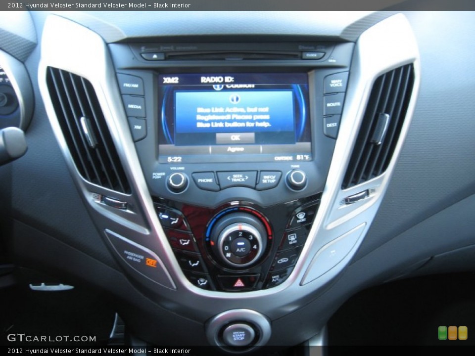 Black Interior Controls for the 2012 Hyundai Veloster  #54979135