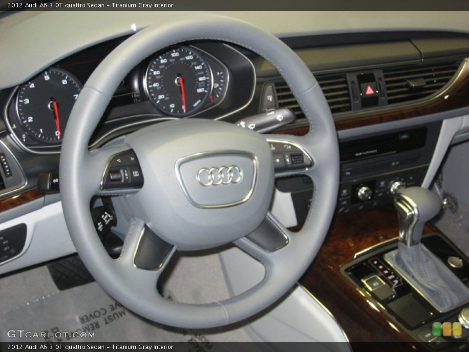 Titanium Gray Interior Steering Wheel for the 2012 Audi A6 3.0T quattro Sedan #54980167