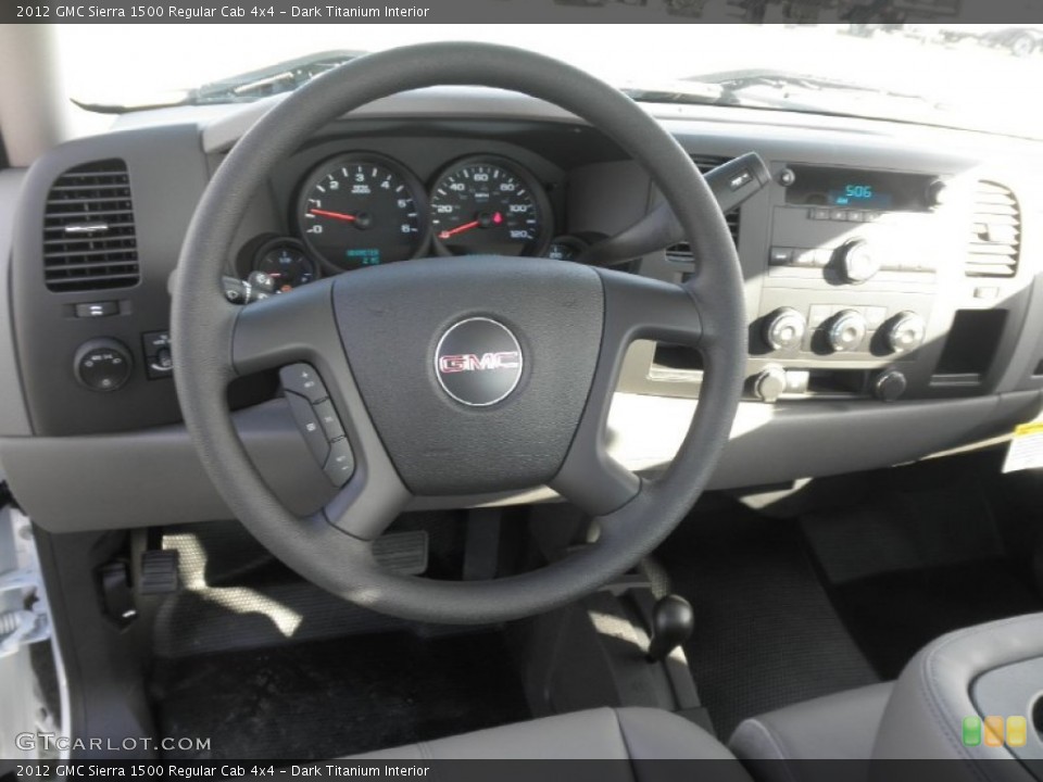 Dark Titanium Interior Steering Wheel for the 2012 GMC Sierra 1500 Regular Cab 4x4 #54980824