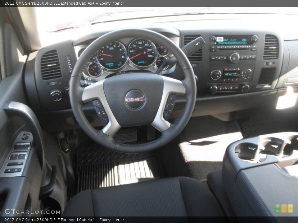 Ebony Interior Dashboard for the 2012 GMC Sierra 2500HD SLE Extended Cab 4x4 #54981223
