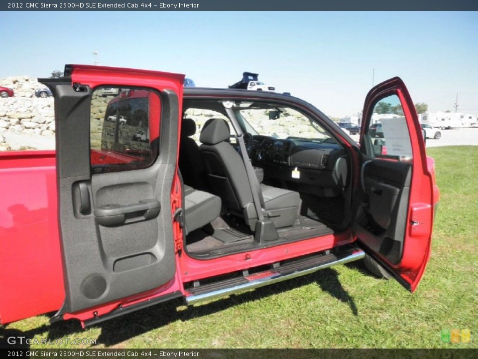 Ebony Interior Photo for the 2012 GMC Sierra 2500HD SLE Extended Cab 4x4 #54981268