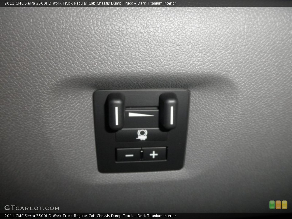 Dark Titanium Interior Controls for the 2011 GMC Sierra 3500HD Work Truck Regular Cab Chassis Dump Truck #54981388