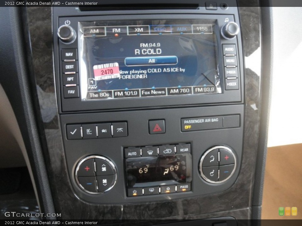 Cashmere Interior Controls for the 2012 GMC Acadia Denali AWD #54981877