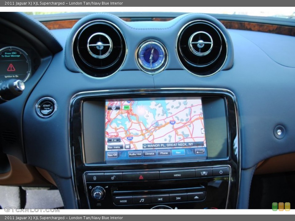 London Tan/Navy Blue Interior Navigation for the 2011 Jaguar XJ XJL Supercharged #54982669