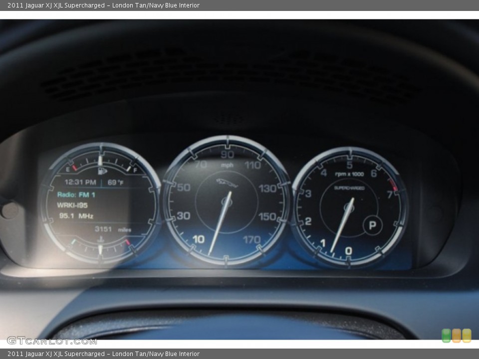 London Tan/Navy Blue Interior Gauges for the 2011 Jaguar XJ XJL Supercharged #54982690