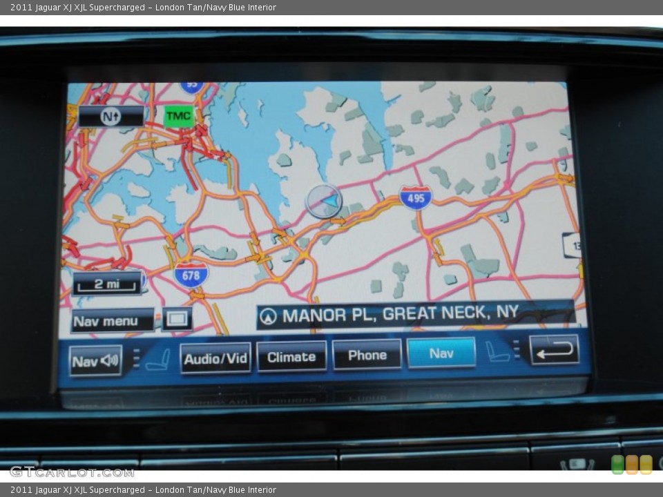 London Tan/Navy Blue Interior Navigation for the 2011 Jaguar XJ XJL Supercharged #54982696