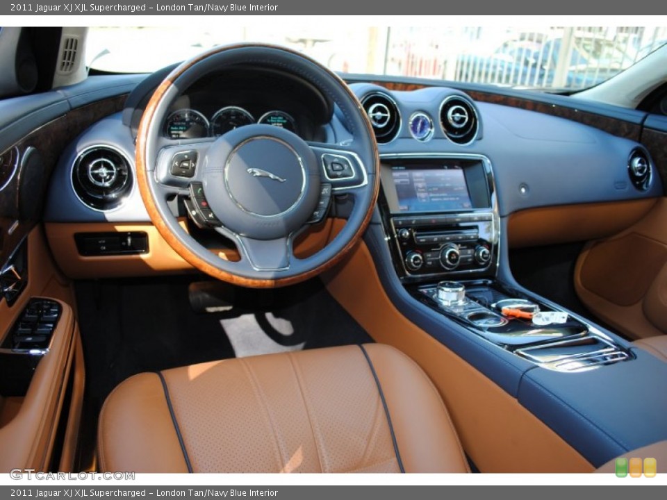 London Tan/Navy Blue Interior Photo for the 2011 Jaguar XJ XJL Supercharged #54982723