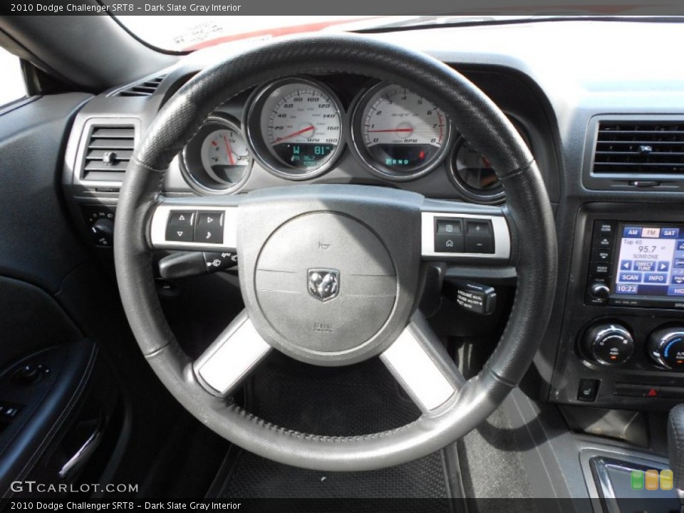 Dark Slate Gray Interior Steering Wheel for the 2010 Dodge Challenger SRT8 #54983363
