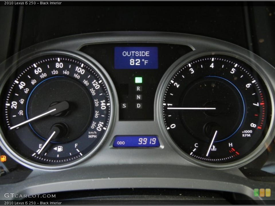 Black Interior Gauges for the 2010 Lexus IS 250 #54983682