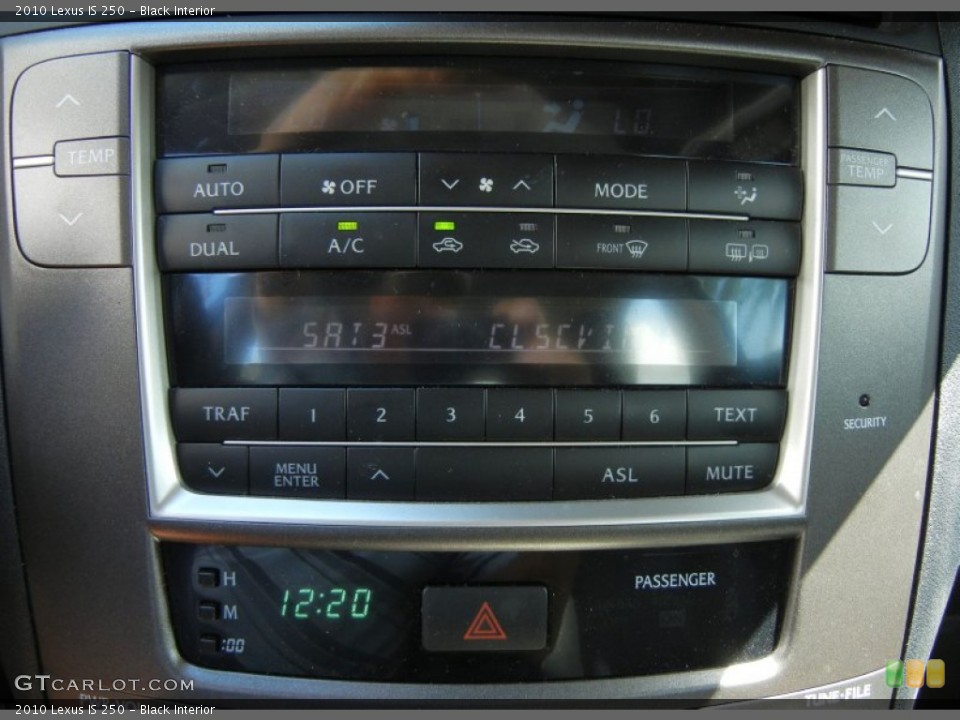 Black Interior Controls for the 2010 Lexus IS 250 #54983699