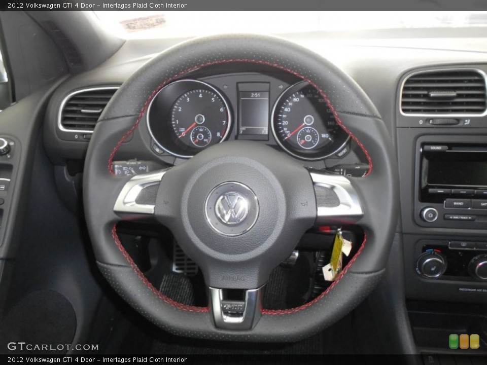 Interlagos Plaid Cloth Interior Steering Wheel for the 2012 Volkswagen GTI 4 Door #54983794