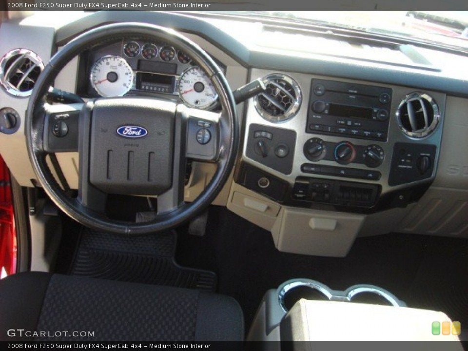 Medium Stone Interior Dashboard for the 2008 Ford F250 Super Duty FX4 SuperCab 4x4 #54985459