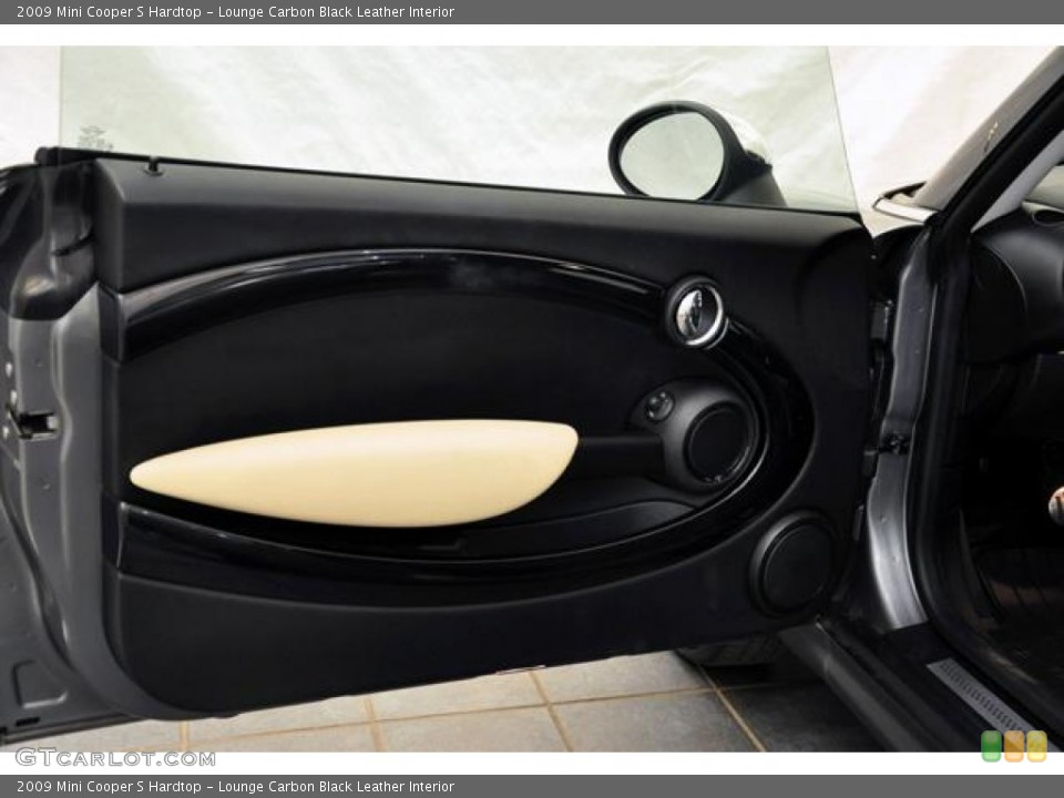 Lounge Carbon Black Leather Interior Door Panel for the 2009 Mini Cooper S Hardtop #54986662