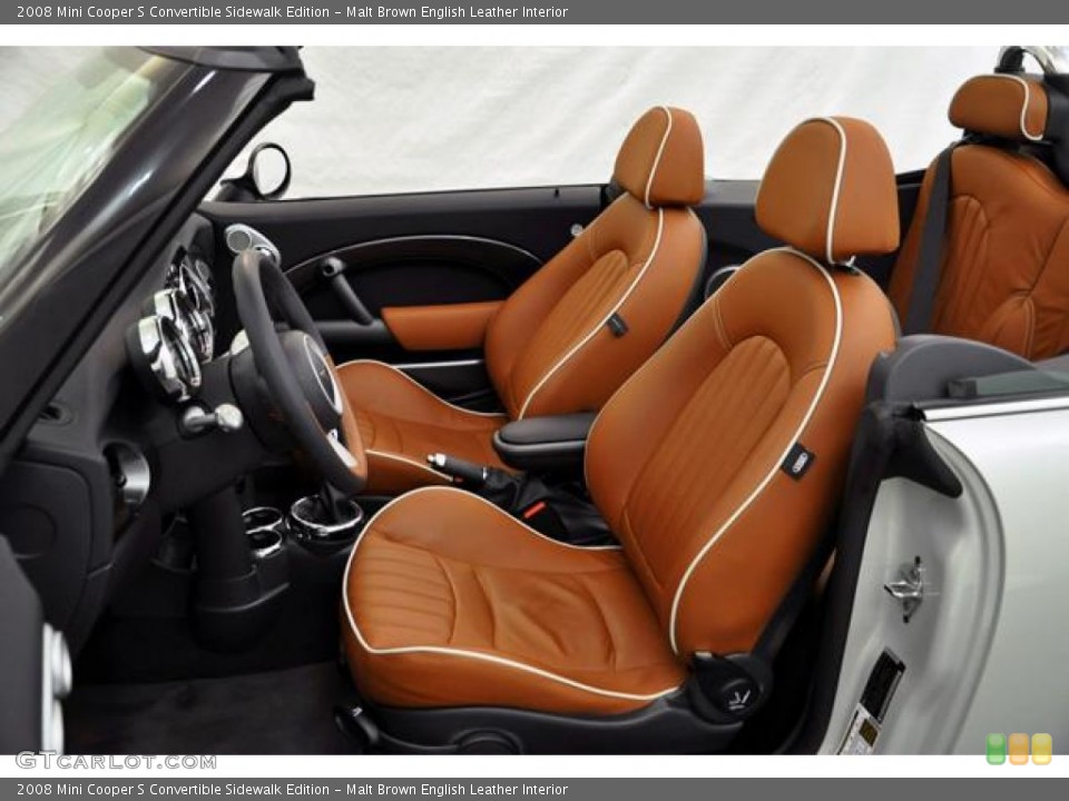 Malt Brown English Leather Interior Photo for the 2008 Mini Cooper S Convertible Sidewalk Edition #54986807