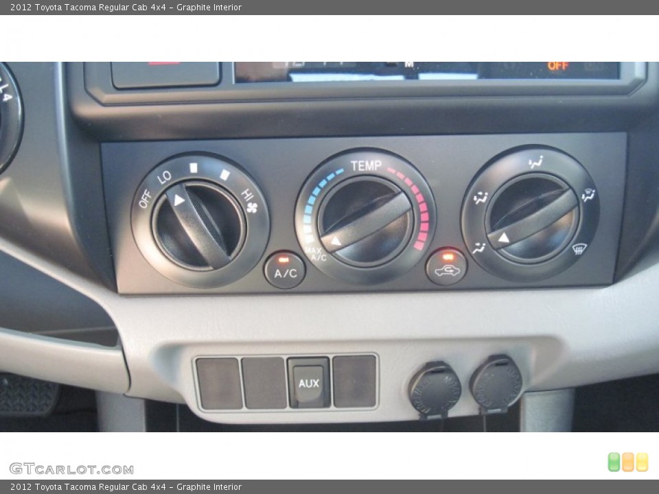 Graphite Interior Controls for the 2012 Toyota Tacoma Regular Cab 4x4 #54987967