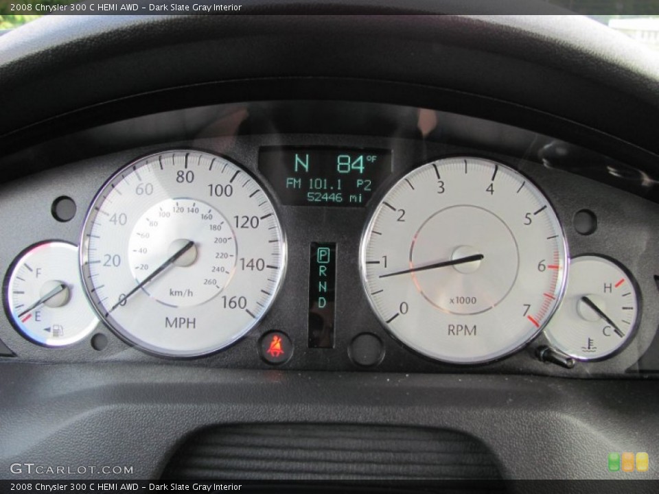 Dark Slate Gray Interior Gauges for the 2008 Chrysler 300 C HEMI AWD #54992385