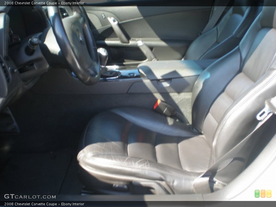Ebony Interior Photo for the 2008 Chevrolet Corvette Coupe #54995089