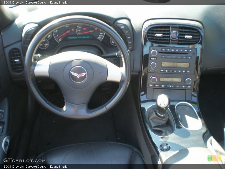 Ebony Interior Dashboard for the 2008 Chevrolet Corvette Coupe #54995098