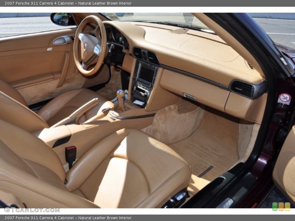 Natural Leather Brown Interior Photo for the 2007 Porsche 911 Carrera 4 Cabriolet #54995626