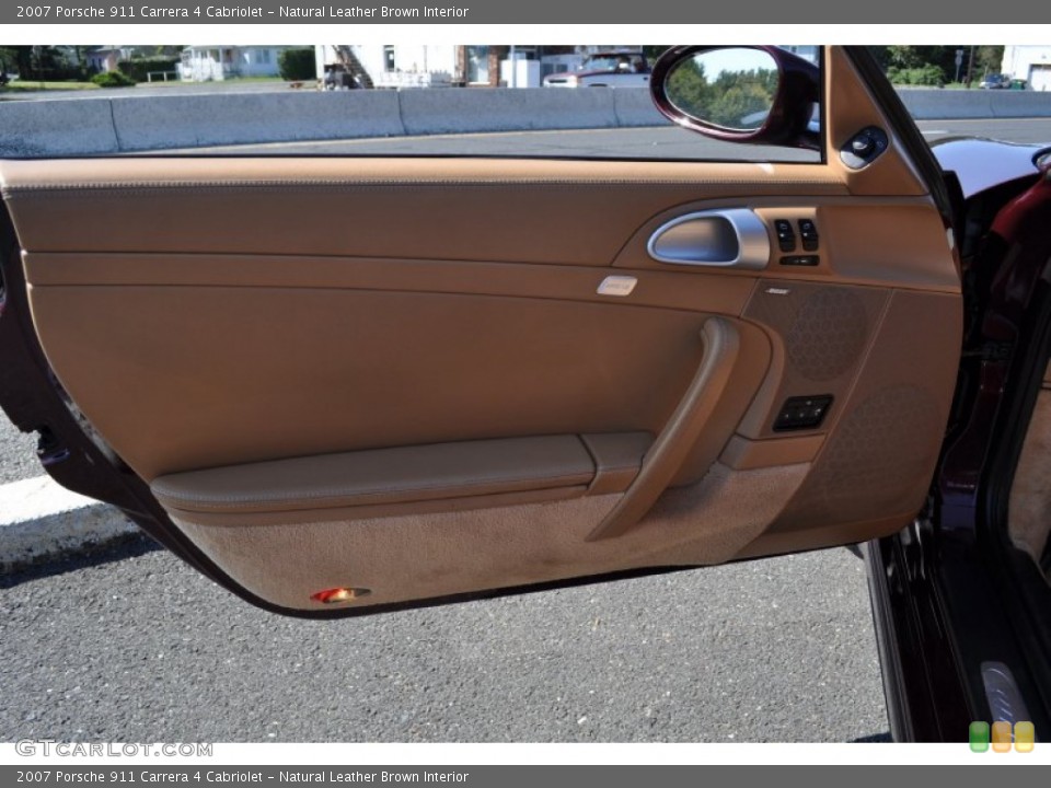 Natural Leather Brown Interior Door Panel for the 2007 Porsche 911 Carrera 4 Cabriolet #54995768