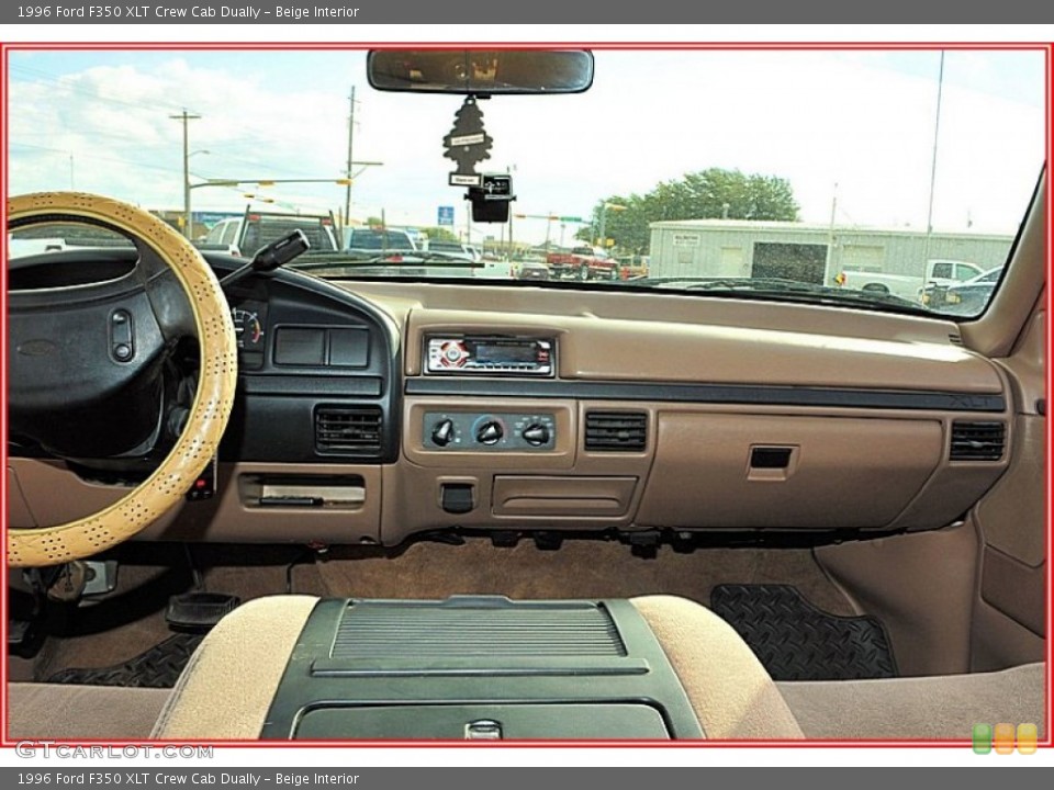 Beige Interior Dashboard for the 1996 Ford F350 XLT Crew Cab Dually #54996691