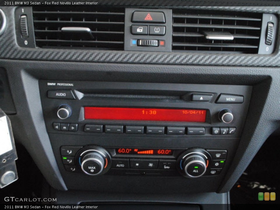 Fox Red Novillo Leather Interior Controls for the 2011 BMW M3 Sedan #54998476