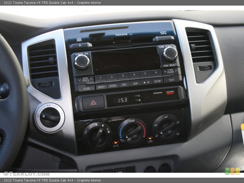 Graphite Interior Controls for the 2012 Toyota Tacoma V6 TRD Double Cab 4x4 #55002811