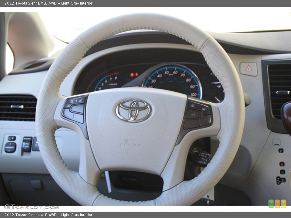 Light Gray Interior Steering Wheel for the 2012 Toyota Sienna XLE AWD #55003046