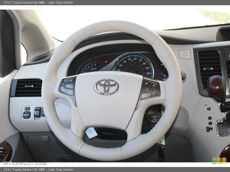 Light Gray Interior Steering Wheel for the 2012 Toyota Sienna XLE AWD #55003193