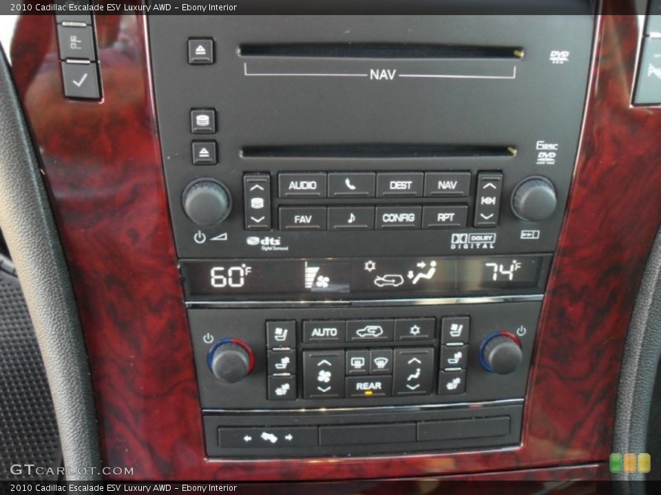 Ebony Interior Controls for the 2010 Cadillac Escalade ESV Luxury AWD #55003525