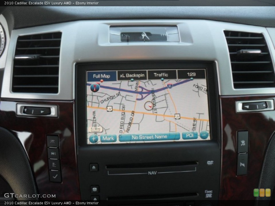 Ebony Interior Navigation for the 2010 Cadillac Escalade ESV Luxury AWD #55003534