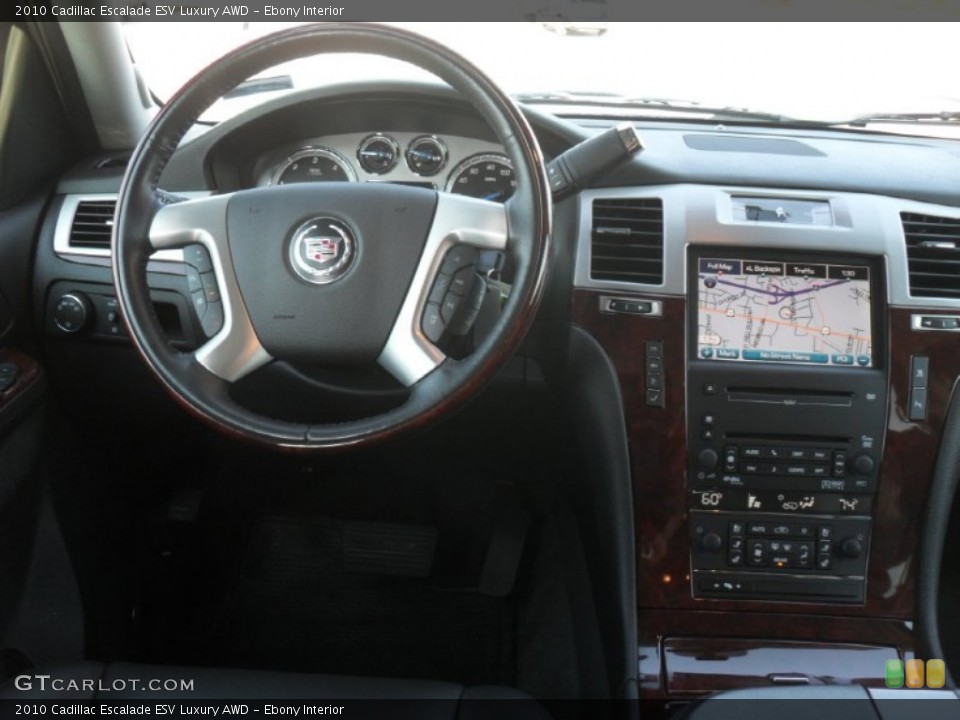 Ebony Interior Dashboard for the 2010 Cadillac Escalade ESV Luxury AWD #55003570