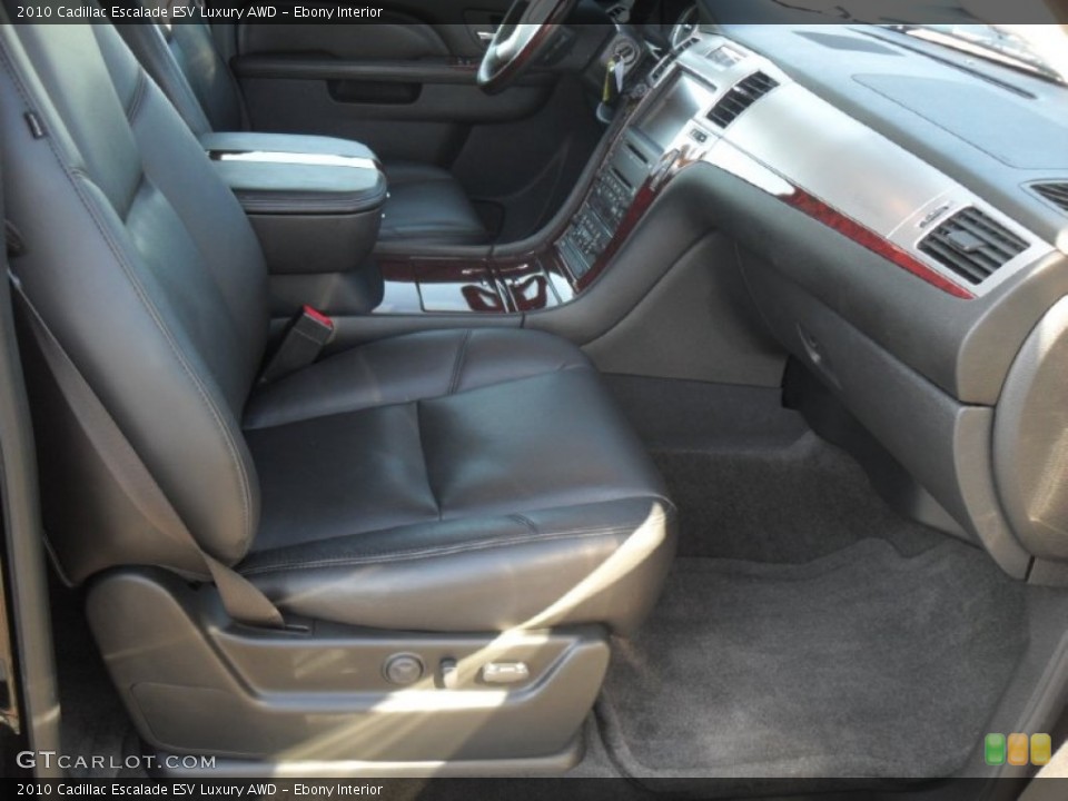 Ebony Interior Photo for the 2010 Cadillac Escalade ESV Luxury AWD #55003615