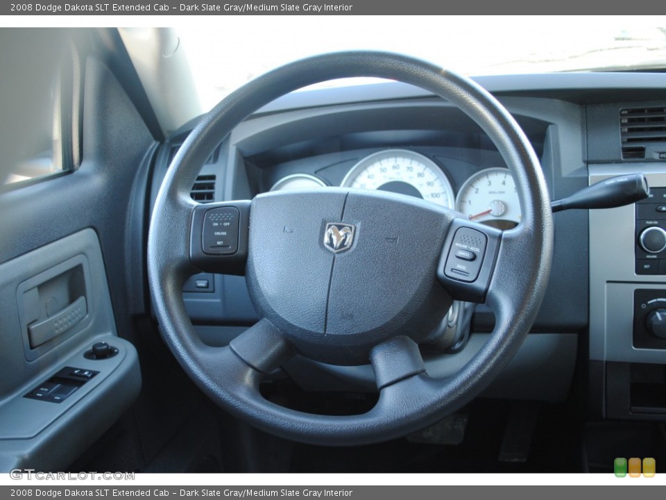 Dark Slate Gray/Medium Slate Gray Interior Steering Wheel for the 2008 Dodge Dakota SLT Extended Cab #55006255