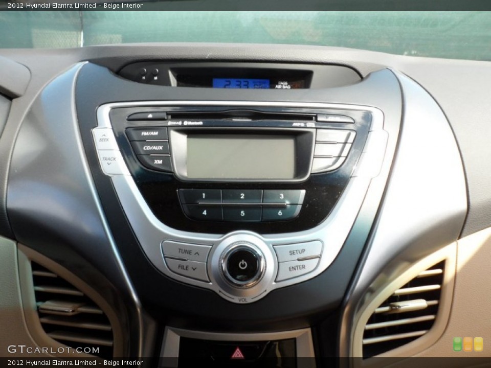 Beige Interior Controls for the 2012 Hyundai Elantra Limited #55006420