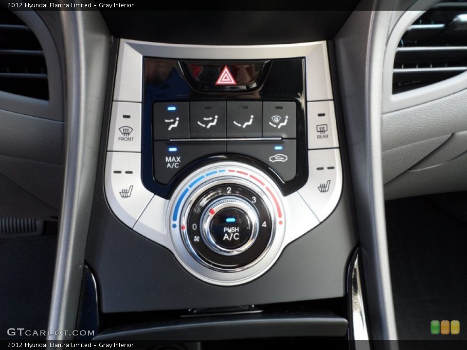 Gray Interior Controls for the 2012 Hyundai Elantra Limited #55006747
