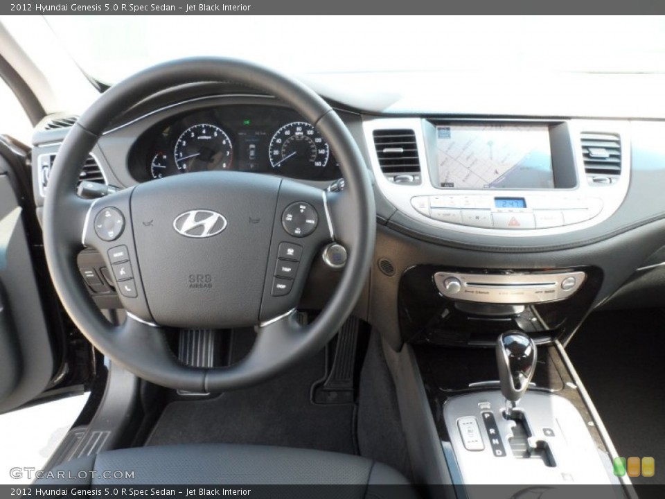 Jet Black Interior Dashboard for the 2012 Hyundai Genesis 5.0 R Spec Sedan #55007062