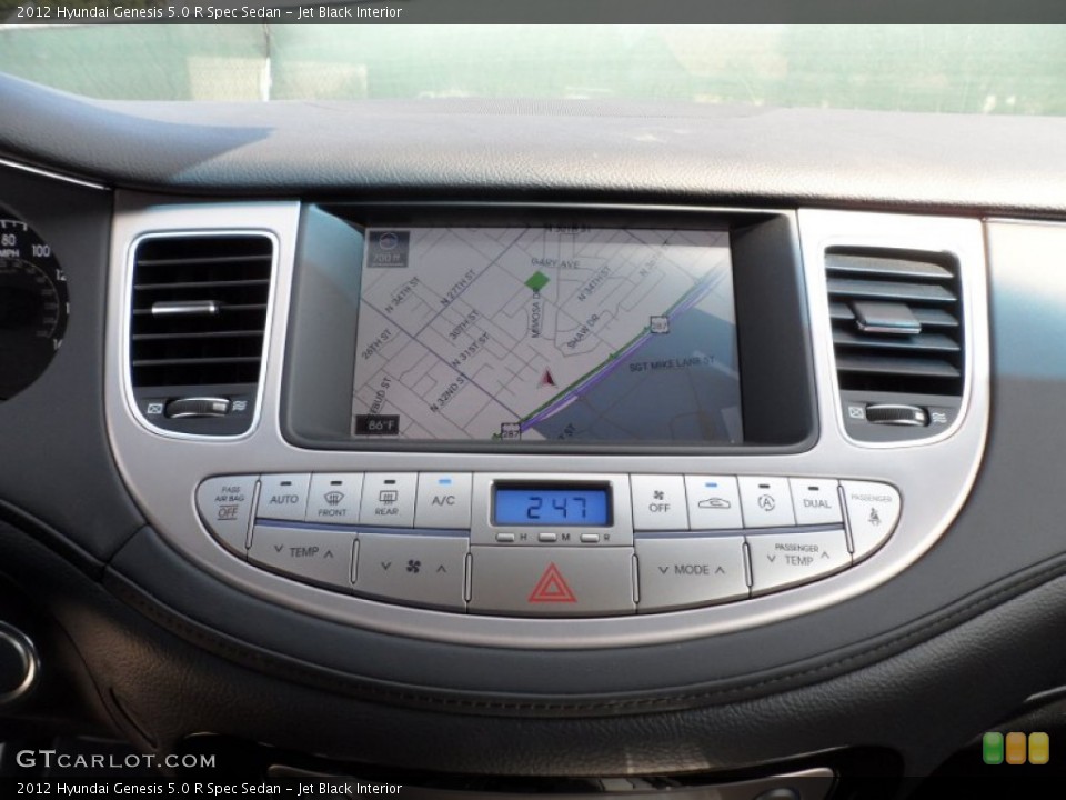 Jet Black Interior Navigation for the 2012 Hyundai Genesis 5.0 R Spec Sedan #55007080