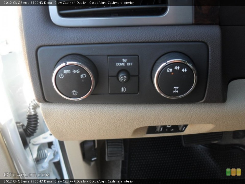 Cocoa/Light Cashmere Interior Controls for the 2012 GMC Sierra 3500HD Denali Crew Cab 4x4 Dually #55007092
