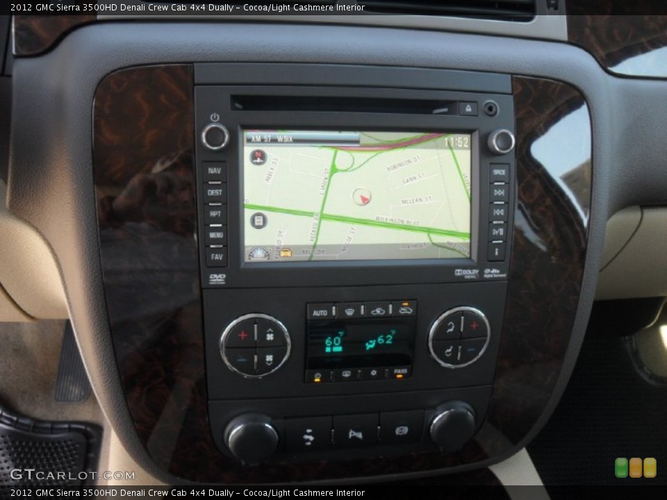 Cocoa/Light Cashmere Interior Navigation for the 2012 GMC Sierra 3500HD Denali Crew Cab 4x4 Dually #55007101