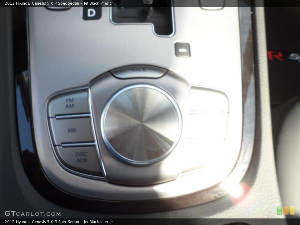 Jet Black Interior Controls for the 2012 Hyundai Genesis 5.0 R Spec Sedan #55007107