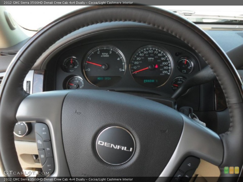 Cocoa/Light Cashmere Interior Steering Wheel for the 2012 GMC Sierra 3500HD Denali Crew Cab 4x4 Dually #55007110