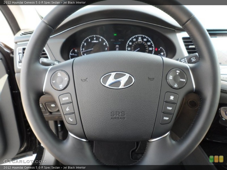 Jet Black Interior Steering Wheel for the 2012 Hyundai Genesis 5.0 R Spec Sedan #55007122