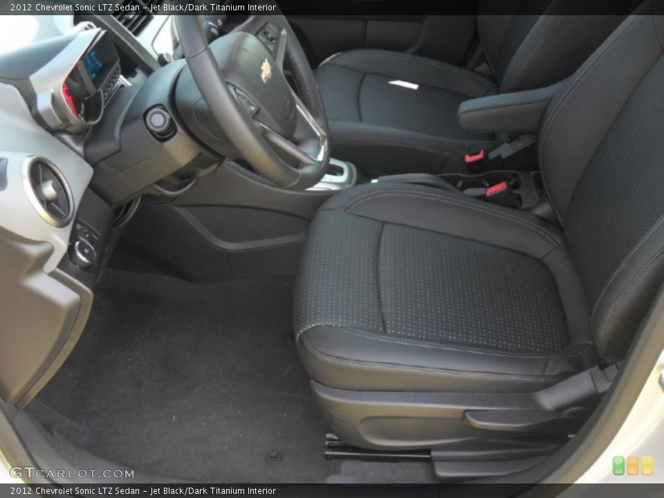 Jet Black/Dark Titanium Interior Photo for the 2012 Chevrolet Sonic LTZ Sedan #55008368